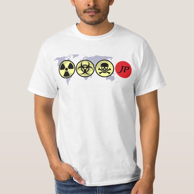 T-shirt 福島 do JP Fukushima do 日本国 de Japão (Frente)