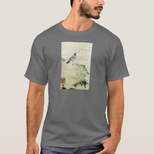 T-shirt 竹と雀, pardal do 可翁 e bambu (detalhe), Kao