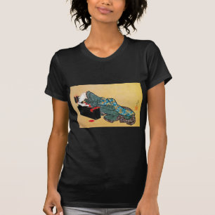 T-shirt 酔った女, mulher bêbeda do 北斎, Hokusai