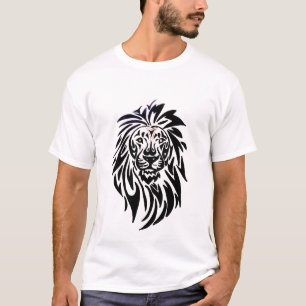T-shirt 001 - Leão - preto e branco