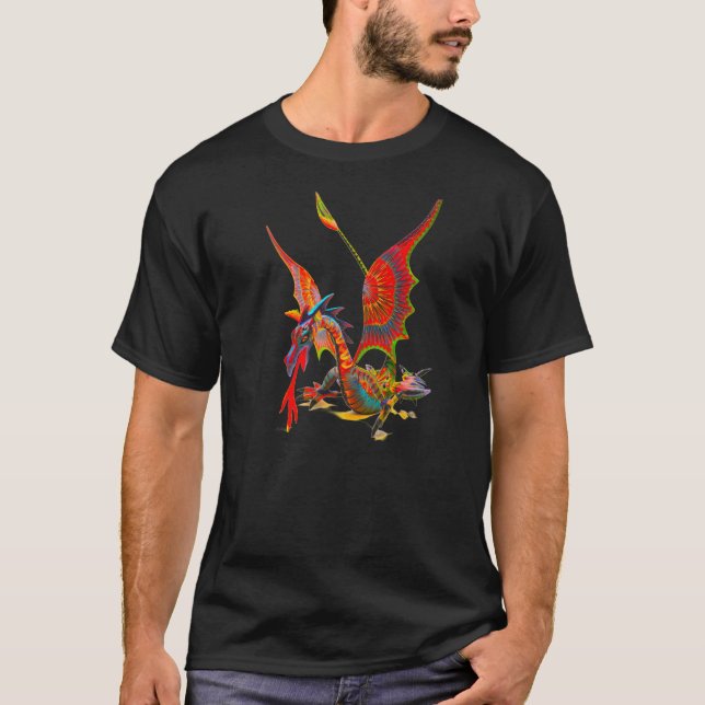 T-shirt 009 - Dragão vermelho (Frente)
