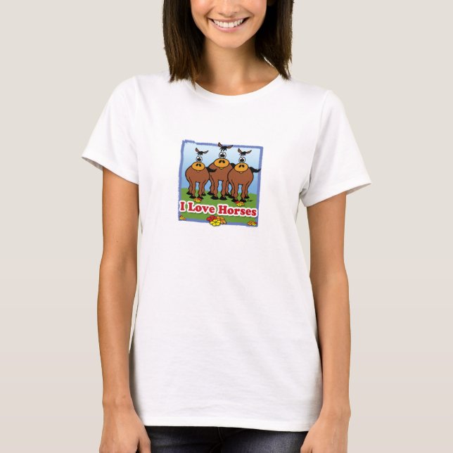 T-shirt 048 cavalos do amor de I (Frente)