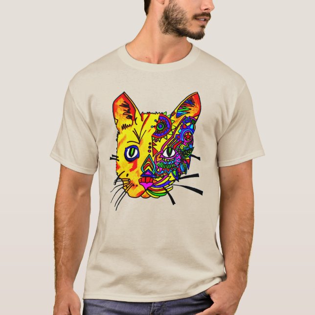 T-Shirt 053 - Catface com tatuagem (Frente)