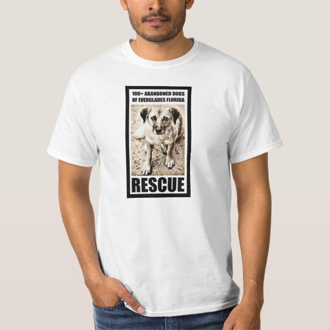 T-shirt 100+ Cães abandonados do salvamento de Florida dos (Frente)