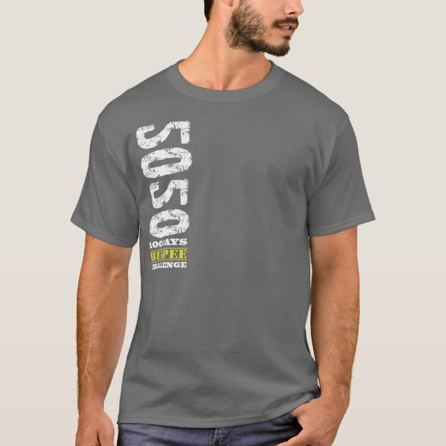 T-shirt 100 days burpee challenge (Frente)