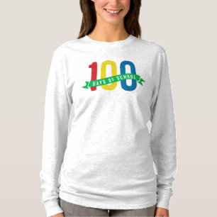 T-shirt 100 dias do professor colorido da escola