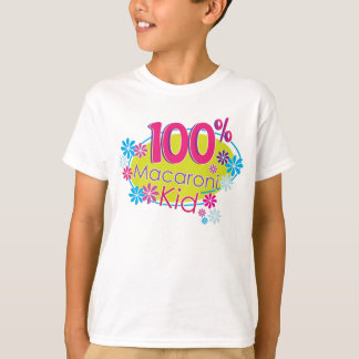 T-shirt 100% do miúdo do macarrão para miúdos