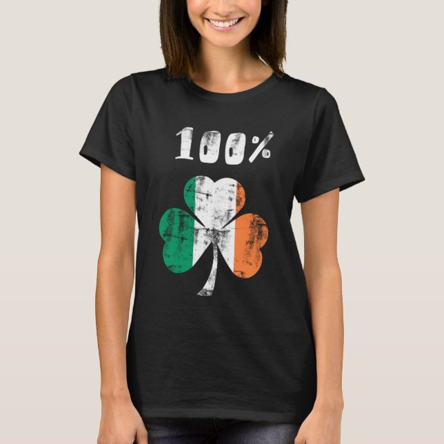 T-shirt 100% irlandês (Frente)