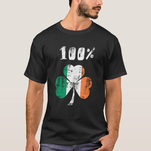 T-shirt 100% irlandês (Frente)