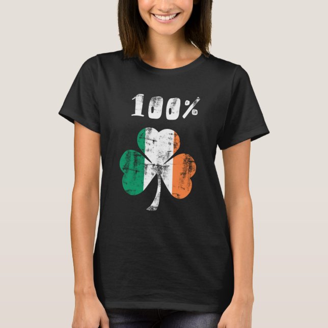T-shirt 100% irlandês (Frente)