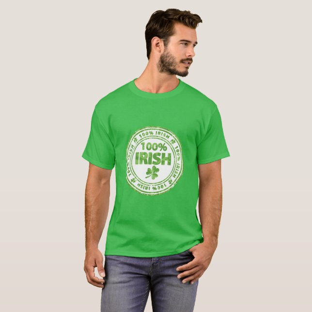 T-shirt 100% irlandês (Frente Completa)