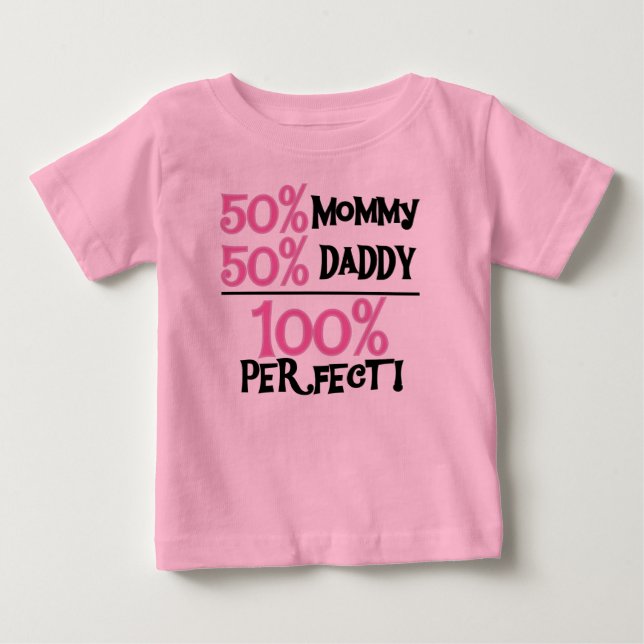 T-shirt 100 Por Cento Rosa Perfeito (Frente)