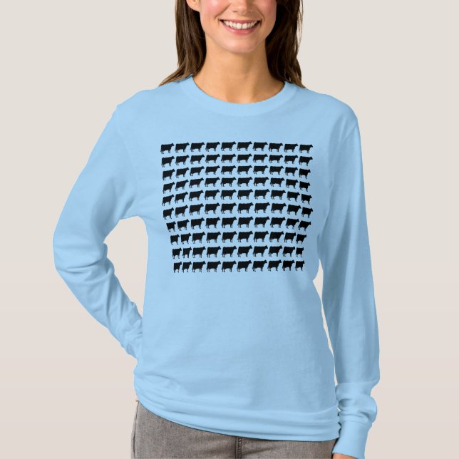 T-shirt 100 Vacas - Preto (Frente)