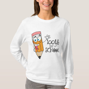 T-shirt 100th dia bonito do presente dos desenhos animados