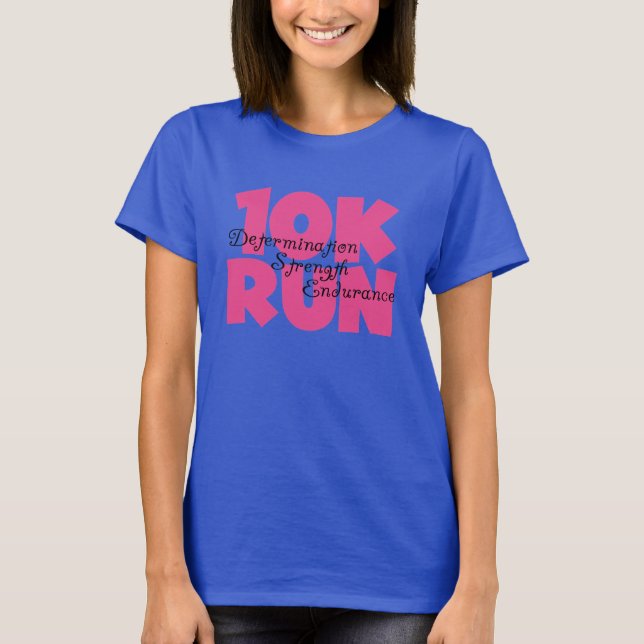 T-shirt 10K Executar Rosa (Frente)