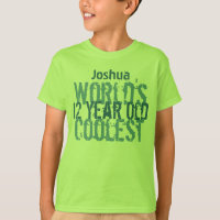 12 Birthday Gift World's Coolest de 12 anos