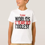 T-shirt 12 Birthday Gift World's Fresco 12 Anos<br><div class="desc">Tem uma criança especial de 12 anos na sua vida? Então que tal a camisa mais legal do mundo de 5 anos,  com um lugar para adicionar um nome? Todo texto é personalizável,  portanto você pode mudar o Coolest ou o ano para qualquer coisa que ajustado. Bonita!</div>