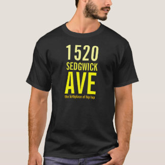 T-shirt 1520 avenida de Sedgwick - o lugar de nascimento