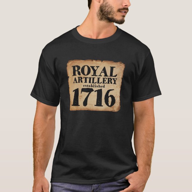 T-shirt 1716 real do pergaminho da artilharia (Frente)