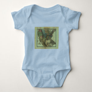 T-shirt 1848 Mapa Thunot Duvotenay: Estados Unidos & Méxi