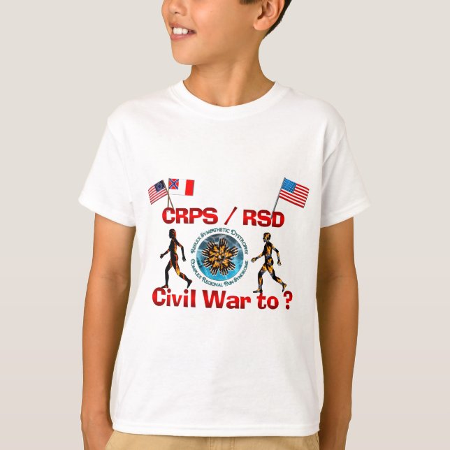 T-shirt 1861 a? Bandeiras da guerra de CRPS RSDCivil (Frente)