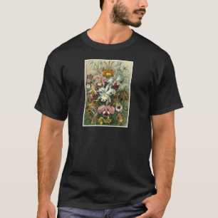 T-shirt 1904 formas de arte das orquídeas de impressão da