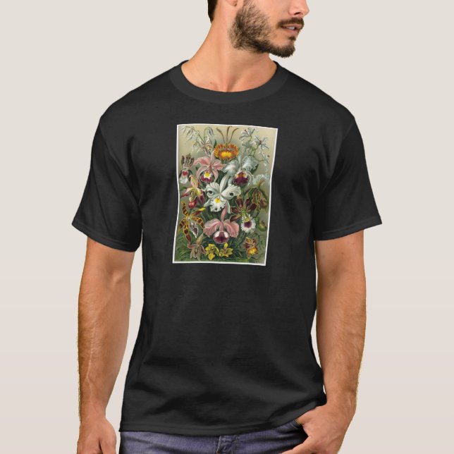 T-shirt 1904 formas de arte das orquídeas de impressão da (Frente)