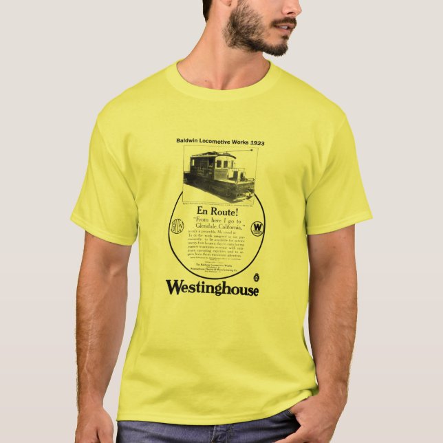 T-shirt 1923 da locomotiva de Baldwin-Westinghouse (Frente)