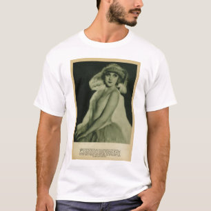 T-shirt 1929 do retrato do vintage do Lombard da