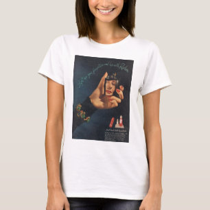T-shirt 1944 do ANÚNCIO do verniz para as unhas d