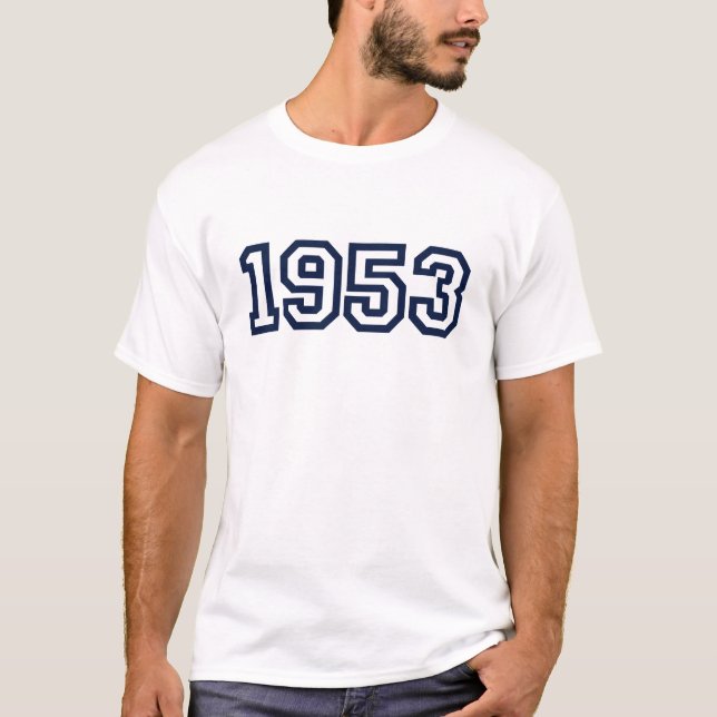 t-shirt 1953 do ano do nascimento (Frente)