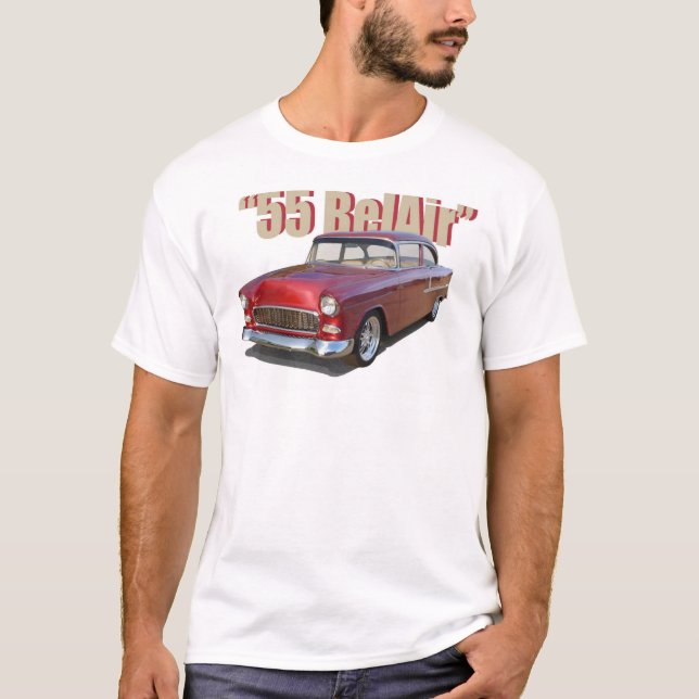 T-shirt 1955 de BelAir do "cargo" de Chevrolet (Frente)