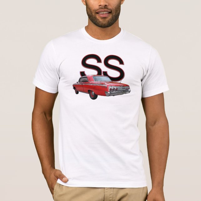 T-shirt 1962 dos SS do Impala de Chevy do vermelho (Frente)