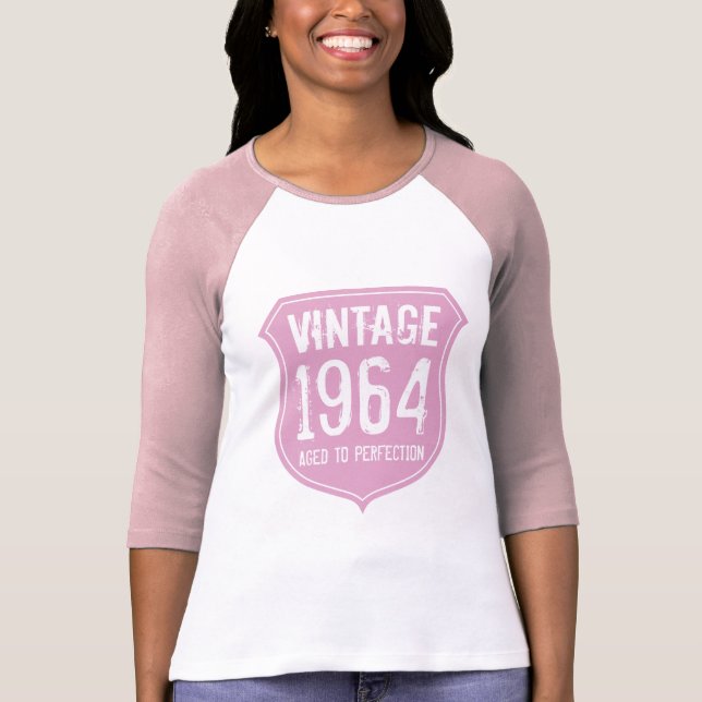 T-shirt 1964 Vencido à perfeição | 5ª Mulheres de Aniversá (Frente)