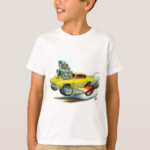 T-shirt 1970-72 carro amarelo do cutelo 442 dos velhos