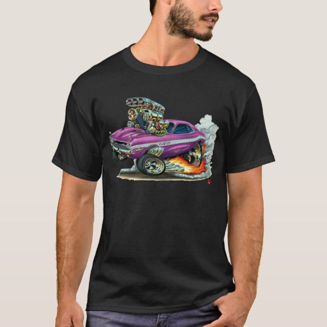 T-shirt 1970-72 carro do roxo do desafiador de Dodge (Frente)