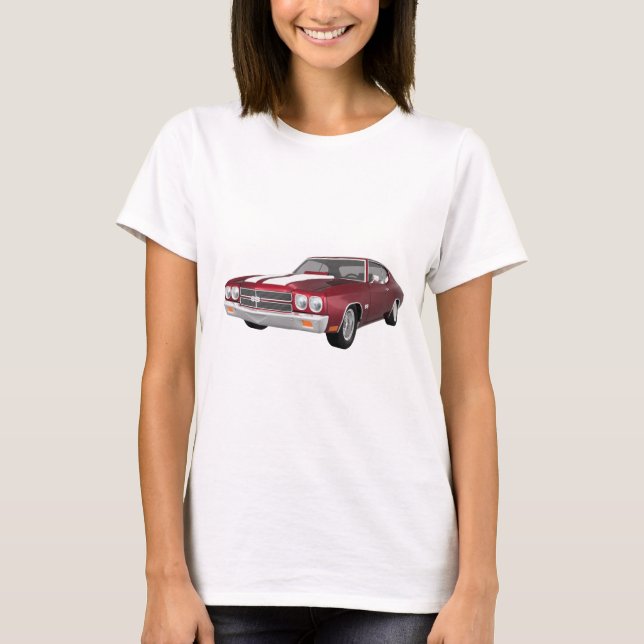 T-shirt 1970 Chevelle SS: Candy Apple Finish: (Frente)