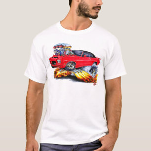 T-shirt 1971-72 carro Vermelho-Preto de GTO