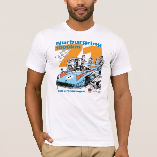 T-shirt 1971 de Nurburgring 1000km 908-3 Rennwagen (Frente)
