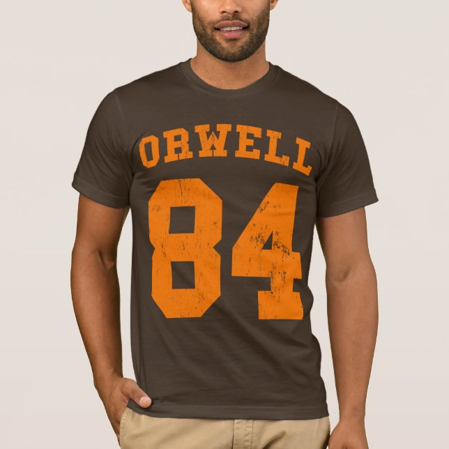 T-shirt 1984 do jérsei de George Orwell (Frente)