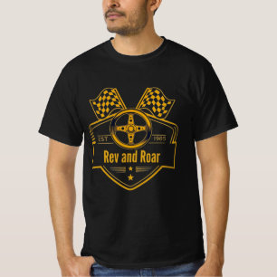 T-Shirt 1985 Car Racing "Rev and Roar"