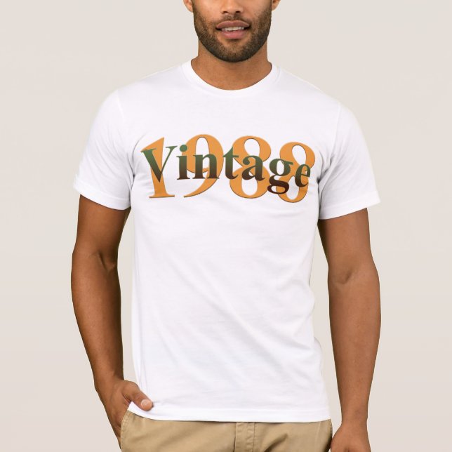 T-shirt 1988 do vintage (Frente)