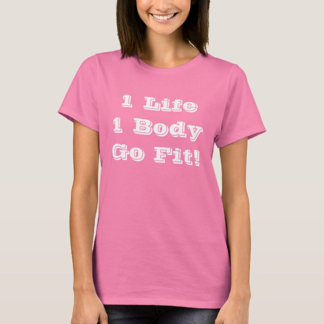 T-shirt 1 Ajustado do BodyGo Life1 (Frente)