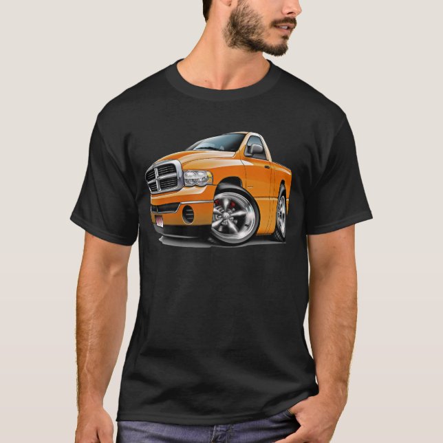 T-shirt 2003-08 caminhão da laranja da ram de Dodge (Frente)