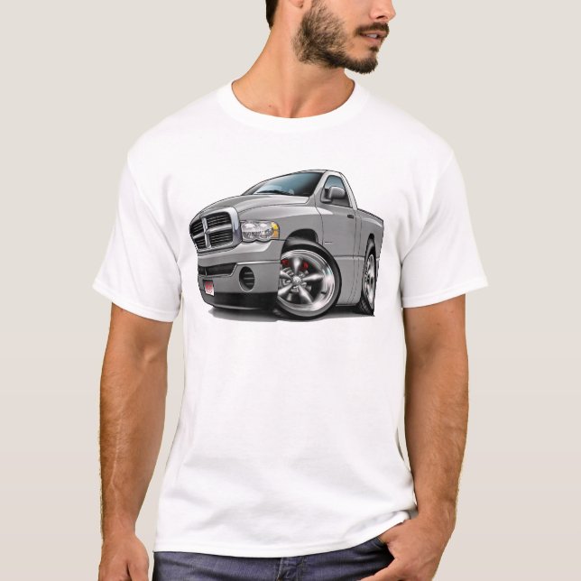 T-shirt 2003-08 caminhão da prata da ram de Dodge (Frente)