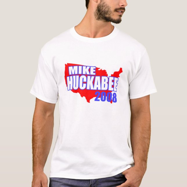 T-shirt 2008 vermelho de Mike Huckabee América (Frente)