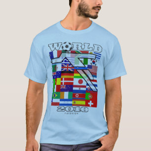 T-shirt 2010 azul principal do futebol do