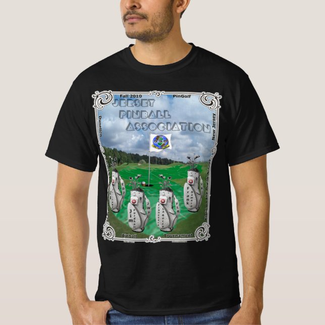 T-shirt 2010 do competiam da queda de JPA PinGolf (Frente)