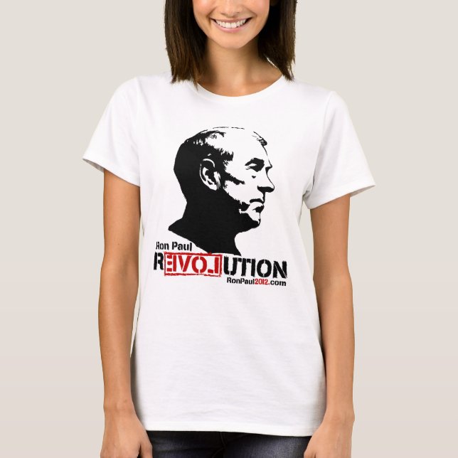 T-shirt 2012 da revolução de Ron Paul (Frente)