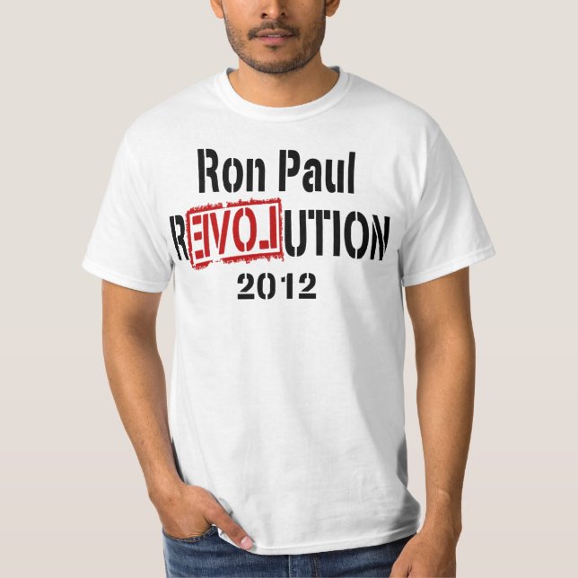 T-shirt 2012 da revolução de Ron Paul (Frente)